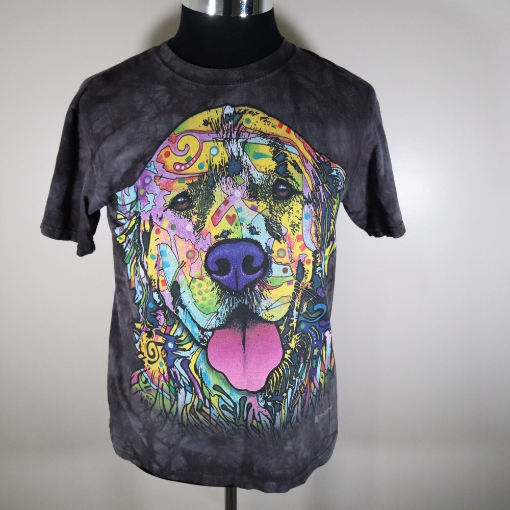 The Mountain T-Shirt Mens Small Dean Russo Golden Retriever Dog Tee Short Sleeve